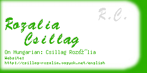 rozalia csillag business card